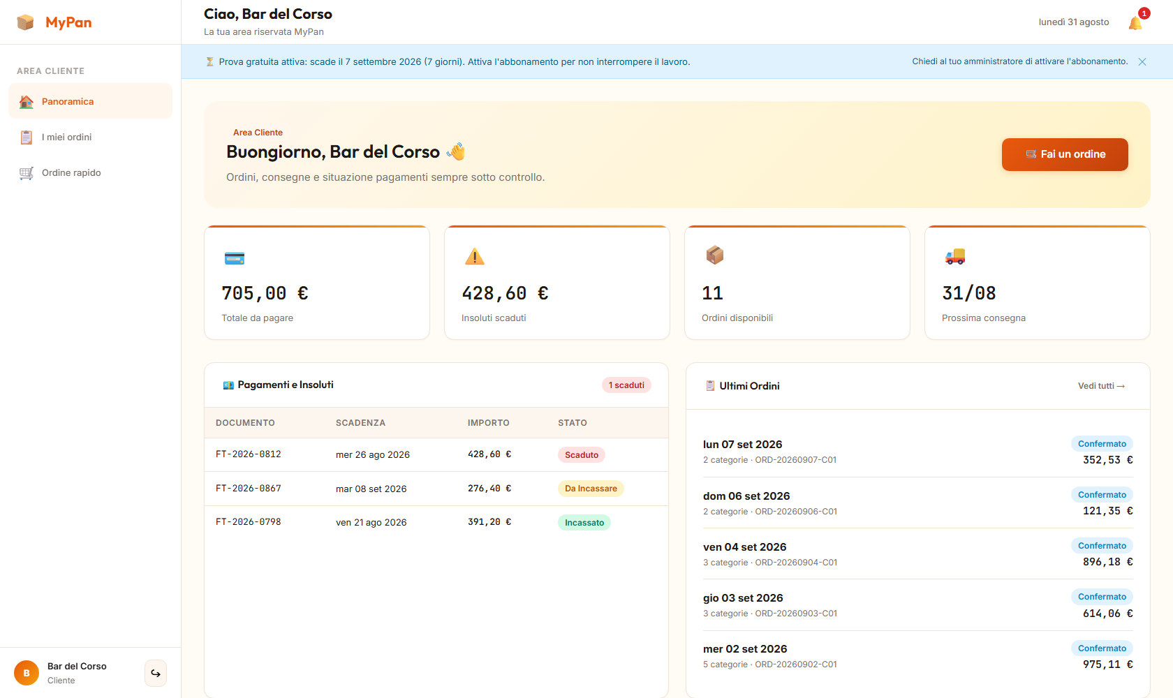 Schermata 18-portale-cliente di MyPan
